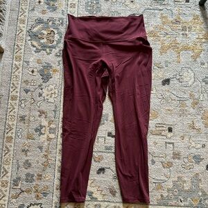 Lululemon maroon leggings size 12